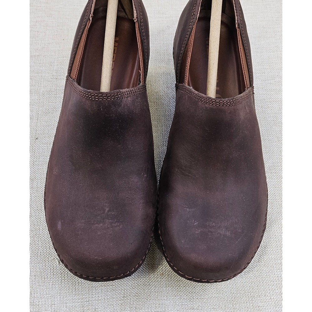 Merrell Emma LTR Brunette Performance‎ Footwear Clogs Brown Leather Women Size 6